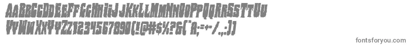 フォントBogbeastcondital – 白い背景に灰色の文字