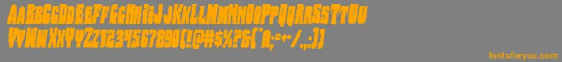 Bogbeastcondital Font – Orange Fonts on Gray Background