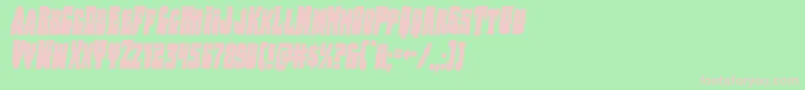 Bogbeastcondital Font – Pink Fonts on Green Background