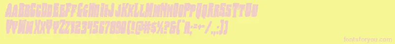 Bogbeastcondital Font – Pink Fonts on Yellow Background