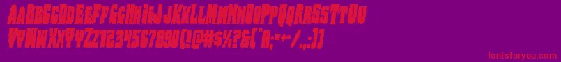 Bogbeastcondital Font – Red Fonts on Purple Background