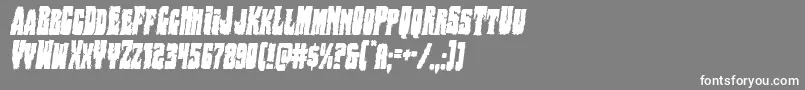 フォントBogbeastcondital – 灰色の背景に白い文字