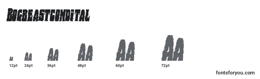 Bogbeastcondital Font Sizes