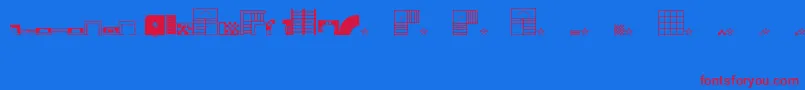 Layout Font – Red Fonts on Blue Background