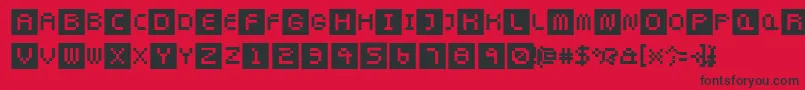 fuente Pixeltwist – Fuentes Negras Sobre Fondo Rojo