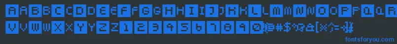 Czcionka Pixeltwist – niebieskie czcionki na czarnym tle