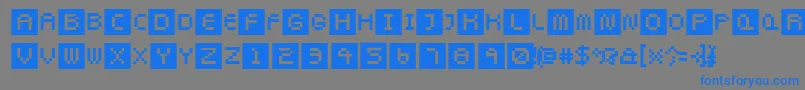 Pixeltwist-Schriftart – Blaue Schriften auf grauem Hintergrund