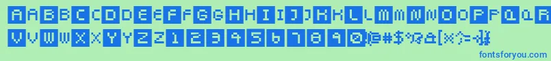 Шрифт Pixeltwist – синие шрифты на зелёном фоне
