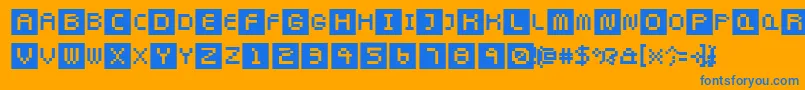 Шрифт Pixeltwist – синие шрифты на оранжевом фоне