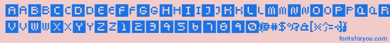Pixeltwist Font – Blue Fonts on Pink Background
