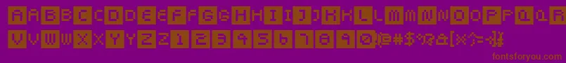Pixeltwist Font – Brown Fonts on Purple Background