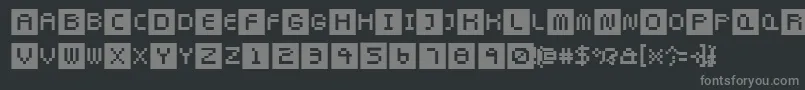 Fonte Pixeltwist – fontes cinzas em um fundo preto