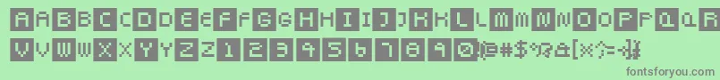 fuente Pixeltwist – Fuentes Grises Sobre Fondo Verde