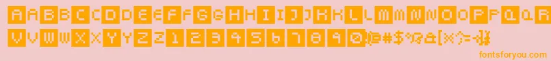 Pixeltwist Font – Orange Fonts on Pink Background