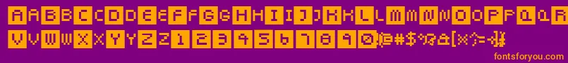 fuente Pixeltwist – Fuentes Naranjas Sobre Fondo Morado