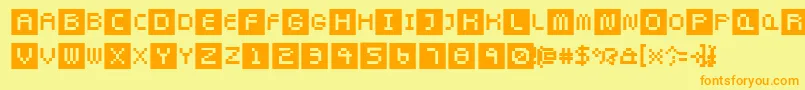 Шрифт Pixeltwist – оранжевые шрифты на жёлтом фоне