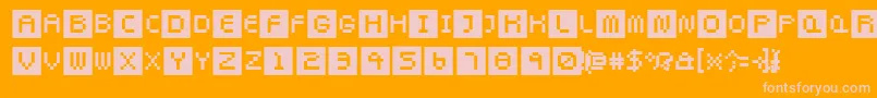 Pixeltwist Font – Pink Fonts on Orange Background