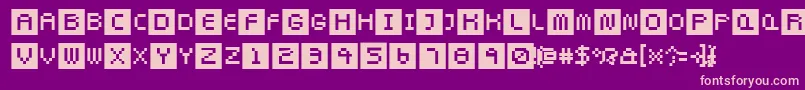 フォントPixeltwist – 紫の背景にピンクのフォント
