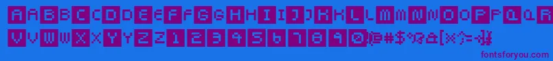 fuente Pixeltwist – Fuentes Moradas Sobre Fondo Azul
