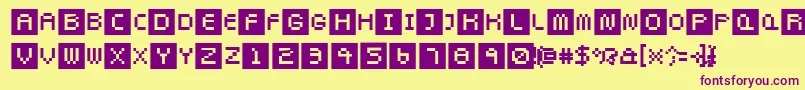 fuente Pixeltwist – Fuentes Moradas Sobre Fondo Amarillo