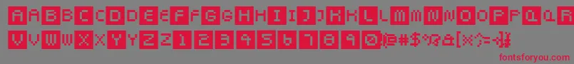 Pixeltwist Font – Red Fonts on Gray Background