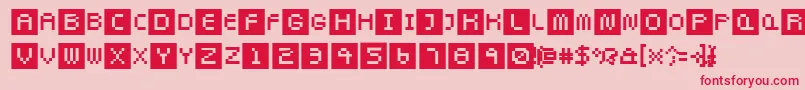 fuente Pixeltwist – Fuentes Rojas Sobre Fondo Rosa