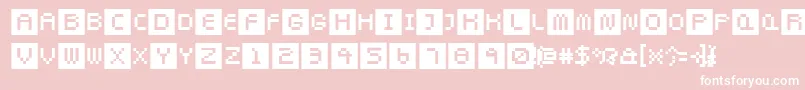 Pixeltwist Font – White Fonts on Pink Background