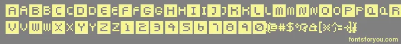 Pixeltwist Font – Yellow Fonts on Gray Background