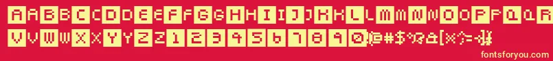 Pixeltwist Font – Yellow Fonts on Red Background