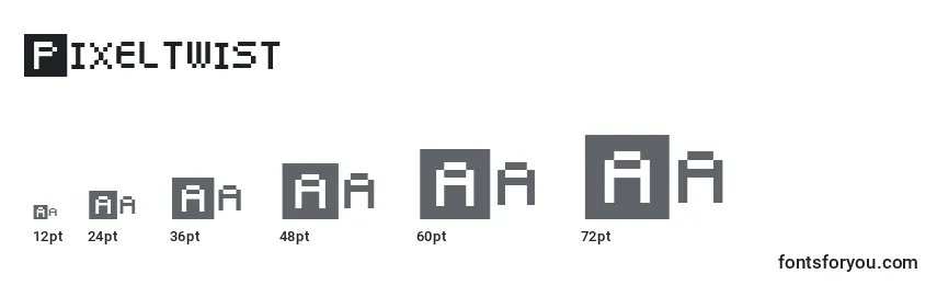 Pixeltwist Font Sizes