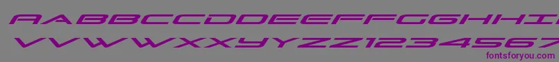 Grandsportexpandital Font – Purple Fonts on Gray Background