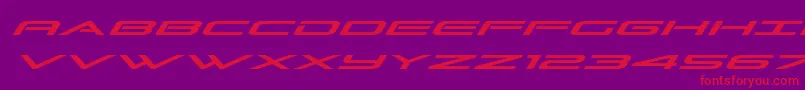 Grandsportexpandital Font – Red Fonts on Purple Background