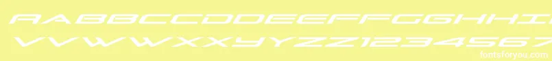 Grandsportexpandital Font – White Fonts on Yellow Background