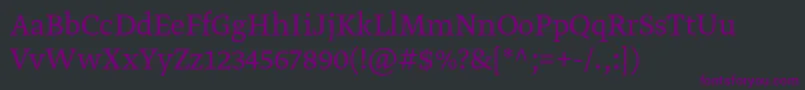GretatextproLight Font – Purple Fonts on Black Background