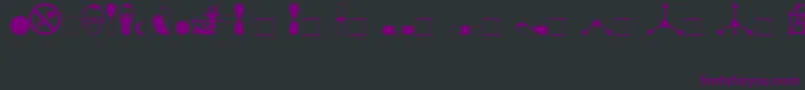 Fonte Divchem – fontes roxas em um fundo preto