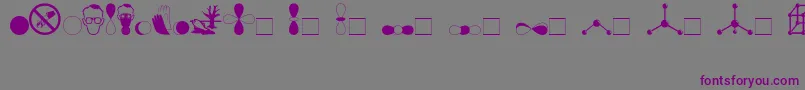 フォントDivchem – 紫色のフォント、灰色の背景