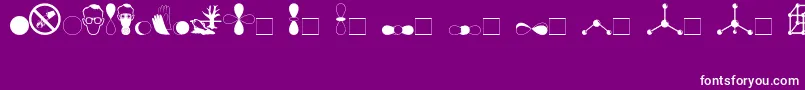 フォントDivchem – 紫の背景に白い文字