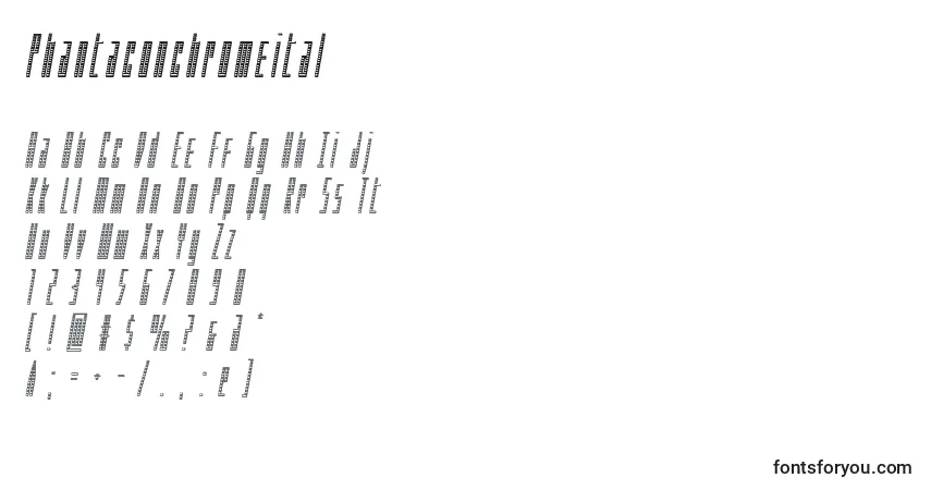 Phantaconchromeitalフォント–アルファベット、数字、特殊文字