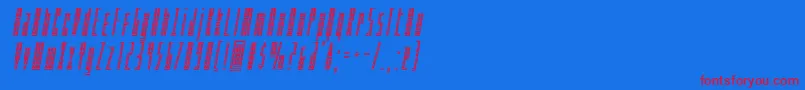 フォントPhantaconchromeital – 赤い文字の青い背景