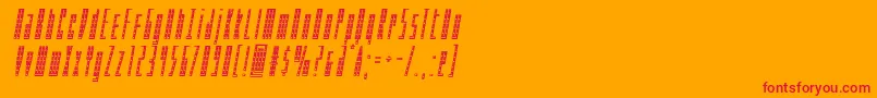 Phantaconchromeital Font – Red Fonts on Orange Background