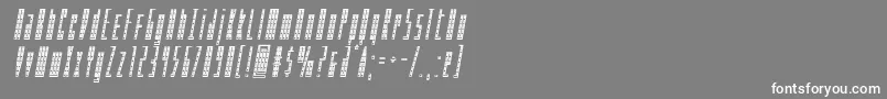 フォントPhantaconchromeital – 灰色の背景に白い文字