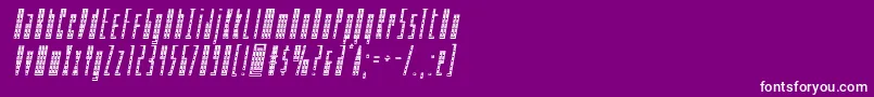 フォントPhantaconchromeital – 紫の背景に白い文字