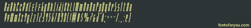 フォントPhantaconchromeital – 黒い背景に黄色の文字