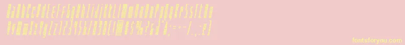 Phantaconchromeital Font – Yellow Fonts on Pink Background