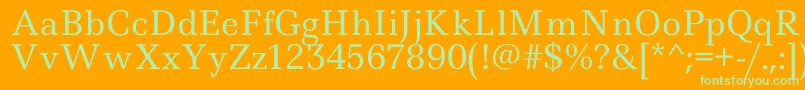 LedgerRegular Font – Green Fonts on Orange Background