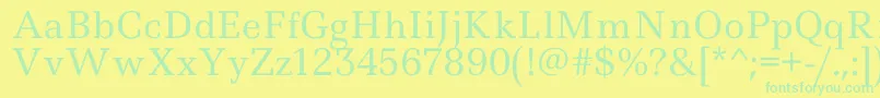 LedgerRegular Font – Green Fonts on Yellow Background