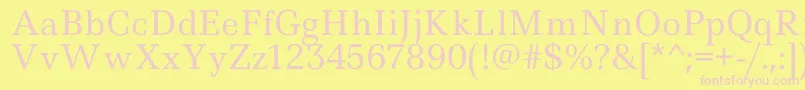 LedgerRegular Font – Pink Fonts on Yellow Background