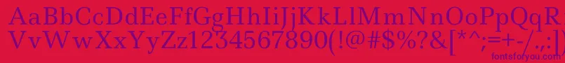 LedgerRegular Font – Purple Fonts on Red Background