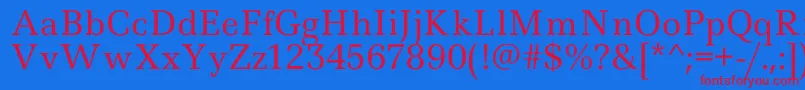 LedgerRegular Font – Red Fonts on Blue Background