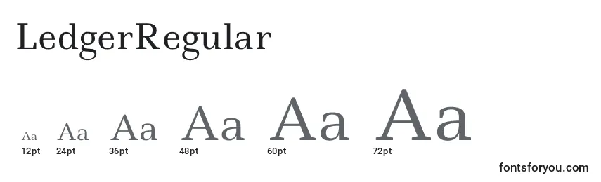 Размеры шрифта LedgerRegular